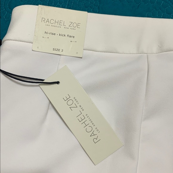 NWT Rachel Zoe Ivory Front Zip HiRise Kick Flare Slacks/Trousers/Pants Size 2 - Picture 9 of 15